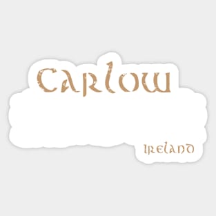 County Carlow, Celtic Design, Ireland Sticker